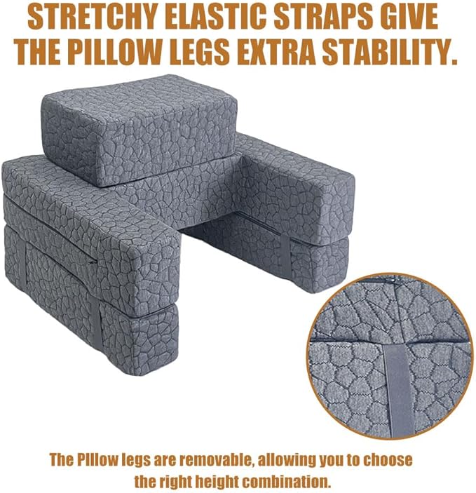 Extra Large Reading & Gaming Pillow with Coaster,Adjustable Laptop Desk Pillow for Reading,Gaming,Working,Writing,Lap Desk,Arm Rest Pillow for Adult Playing Switch or Sitting in Bed,Floor,Sofa(Grey)