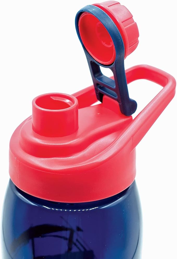 Silver Buffalo Marvel Spider-Man Miles Morales 28-Ounce Sports Bottle | BPA-Free Plastic Water Jug With Leakproof Screw-Top Lid And Flip-Up Cap | Hydration For Outdoor Activities, Gym Fitness Gifts