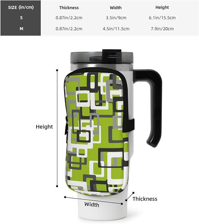 Galaxy Mandala Water Bottle Pouch for Stanley Cup 40oz 30oz,Personalized Gym Purse for Men Women, Tumbler Pouch with Versatile Pocket Water Bottle Bag for Cards, Keys, Phone