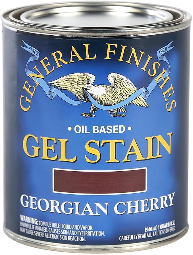 General Finishes Oil Base Gel Stain, 1 Quart, Georgian Cherry