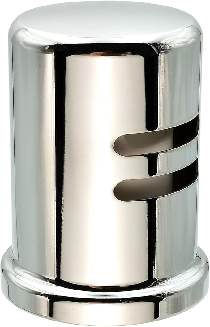 Dishwasher Air Gap Cover only, Skirted, Replacement air gap dishwasher,Solid Brass, Polished Chrome Finish