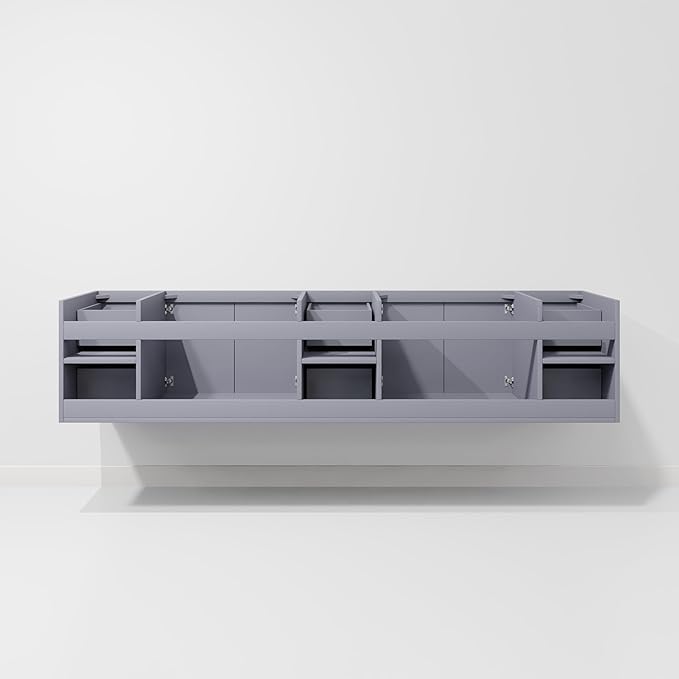 Sonoma 84 in. W x 22 in. D Dark Grey Double Bath Vanity and Carrara Marble Top