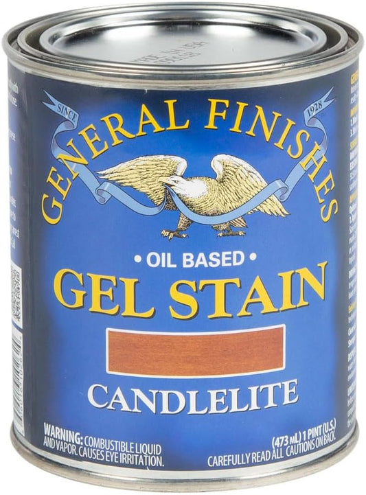 General Finishes Oil Base Gel Stain, 1 Pint, Candlelite