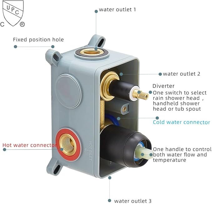 Matte Black Shower Faucet Set with Tub Spout Bathroom Rainfall 8 Inch Shower Head System with Handheld Single Handle Shower Trim Kit with Rough-in Valve