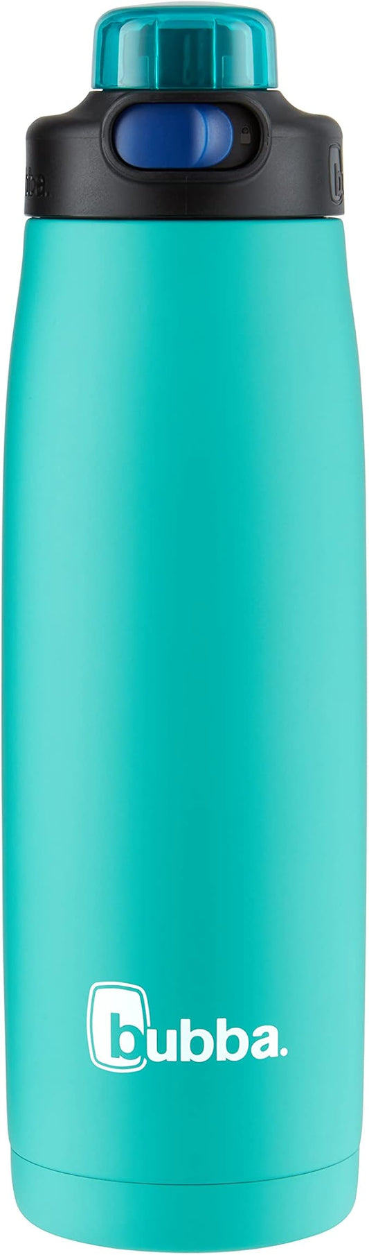Bubba Radiant Stainless Steel Rubberized Chug Water Bottle, 24 Oz, Island Teal
