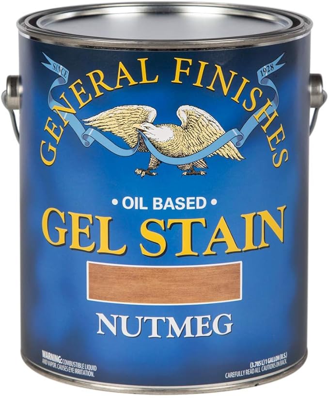 General Finishes Oil Base Gel Stain, 1 Gallon, Nutmeg