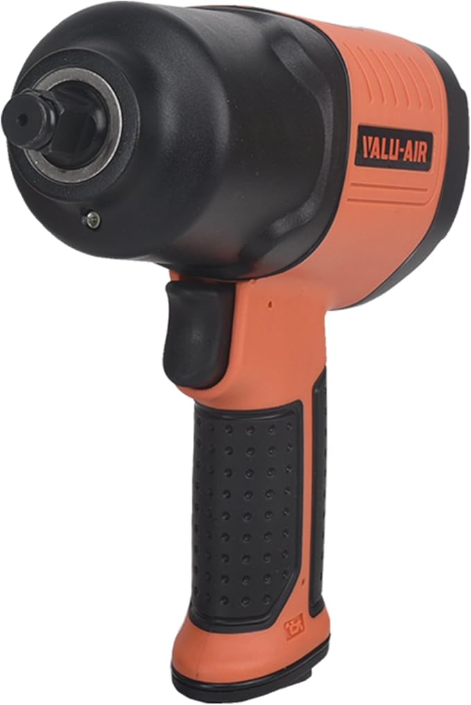 Valu-Air RP17407 1/2-Inch Air Impact Wrench, Twin Hammer, 420FT-LBS Loosening Torque, 7500RPM, Heavy Duty Pneumatic Impact Gun, for Auto Repair, Tire Shop