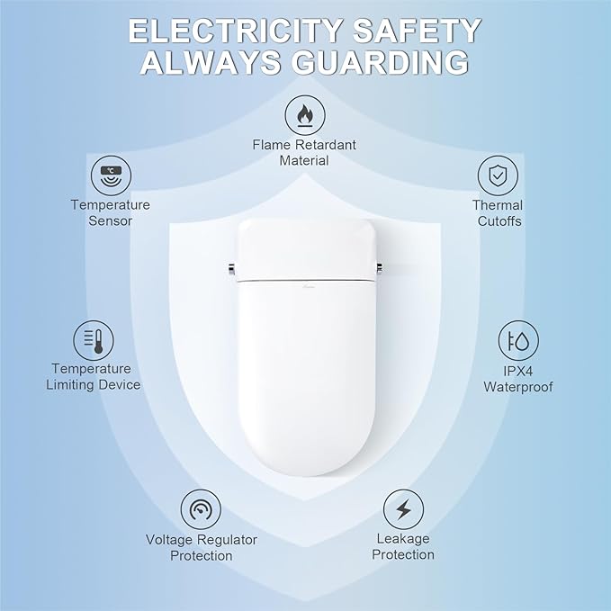 Smart Toilet with Built-in Tank and Air Boost Pump, Powerful Flush, Auto Open/Close Lid, ADA Height Heat Seat, Smart Bidet Toilet with Instant Warm Water Cleaning Foam Dispenser (White)