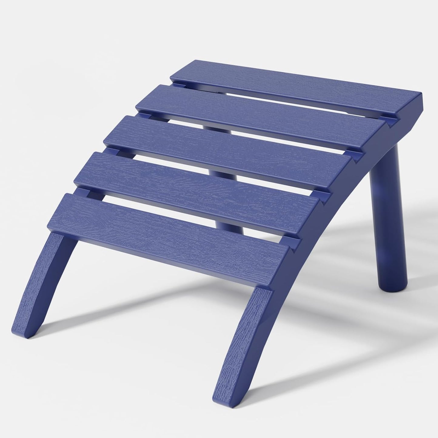 Adirondack Ottoman, HDPE Plastic Adirondack Footstool, All Weather Foot Rest for Adirondack Chair, Outdoor Footrest for Patio,Backyard, Lawn, Fire Pits, Navy Blue