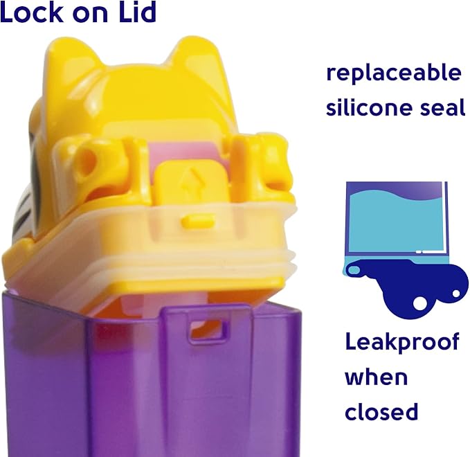 Reusable Water Bottle | Officially Licensed NCAA Sports Bottle | BPA Free | Dishwasher Safe | Tiger Mike Mascot | 12 oz Drink in the Box - Lousiana State University