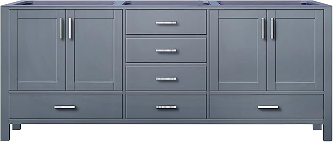 Big Sur 80 in. W X 22 in. D Dark Grey Double Bath Vanity Cabinet Without Countertop