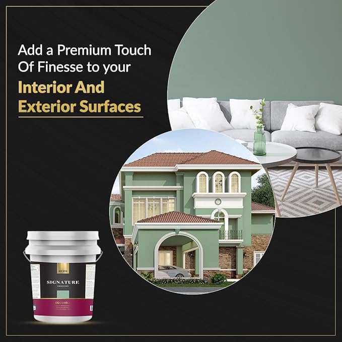 EVOLVE Signature Paint & Primer: Luxury Paint & Primer for Indoor & Outdoor Surfaces, Minimal Odor, Eggshell Sheen (Pistachio Green, 5 Gallon)