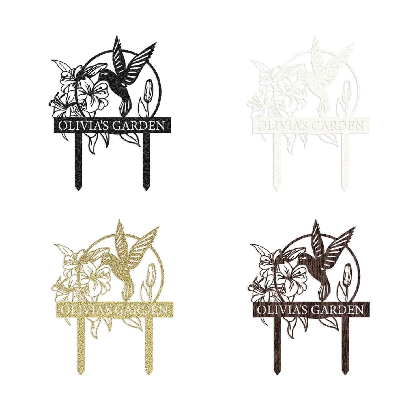 Personalized Garden Signs | Garden Stake Metal Sign | Custom Garden Sign | Customized Bird Garden Name Sign Yard Sign| Garden Signs Decorative Outdoor | Personalized Camping Gifts