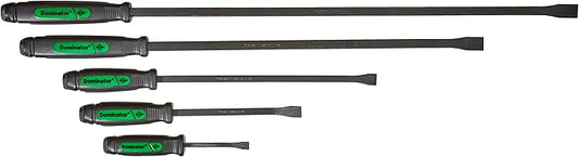 Mayhew Tools 61366GN Dominator Pry Bar Set, 8", 12", 17", 25" & 31" Curved Pry Bars, Green