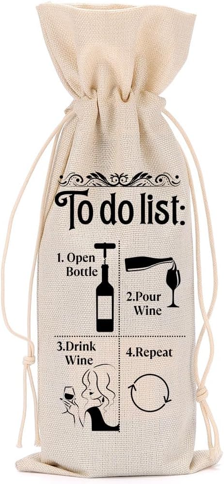 Funny Wine Quotes Wine Bag Wine Tasting Party Supplies for Wine Lovers Women Men Grandma Groom Friend Christmas Birthday Wedding Bachelorrette Party Wine Bags