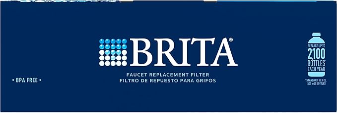Brita Faucet Mount System Replacement Filter, Reduces 99% of Lead, Made Without BPA, White, 3 Count