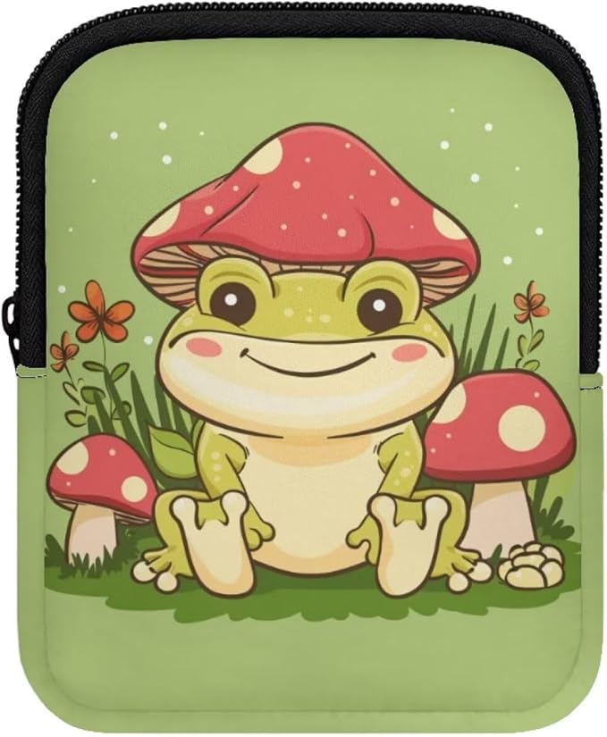 Frog Mushroom Stanley Cup Pouch with Adjustable Strap Water Bottle Storage Bag 20oz-40oz IceFlow Tumbler Pouch for Stanley Accessories