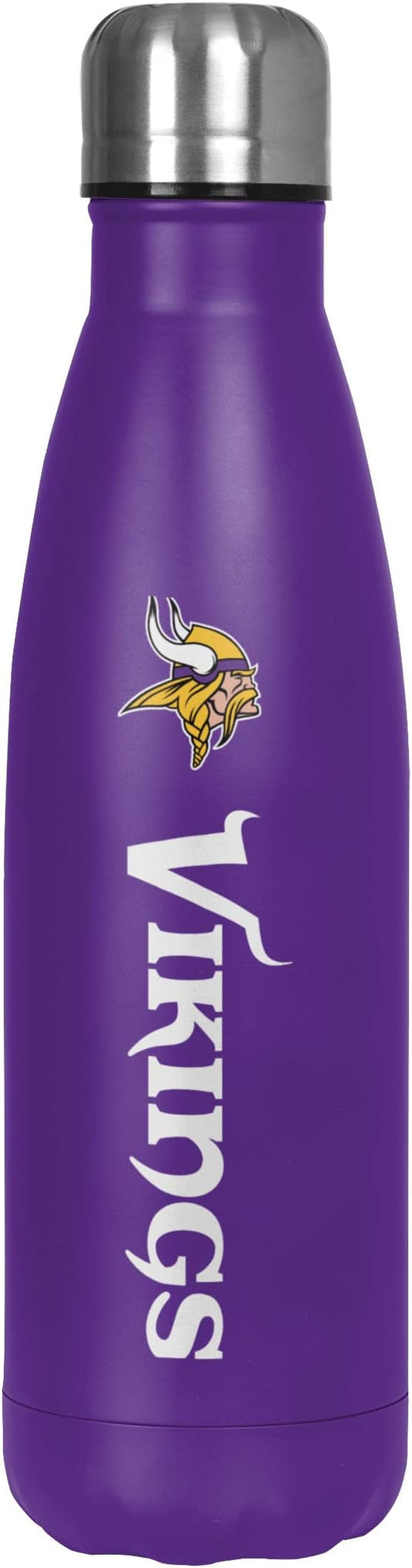 FOCO NFL unisex-adult NFL Team Logo Wordmark Chill Water Bottle