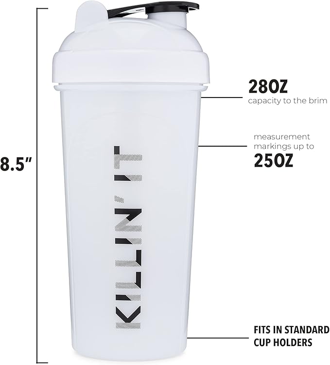 GOMOYO 2 Pack 28 Ounce Shaker Bottle Motivational Quotes | Protein Shaker Cup Mixer Agitators | Protein Mixes Pack and Pre-Workout