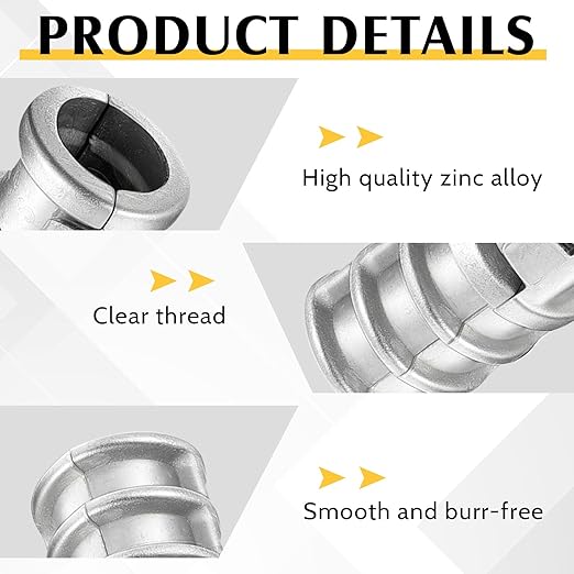 Zonon 100 Pcs 1/4 x 1 Lag Shield Anchor Long Zinc Alloy Bolts Concrete Anchors Lag Screws Masonry Anchors Hole