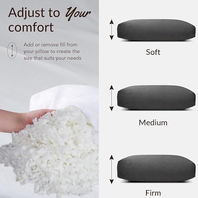 Head Recliner Pillow Adjustable Shredded Memory Foam Headrest Pillow for Recliners,Non-Slip Velvet Cushion for Pain Relief Neck Support Pillow for Travel Home Recliner Sofa Armchair with Zipper Cover