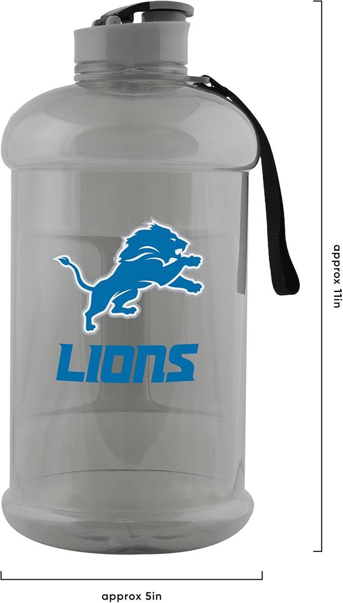 FOCO NFL Team Logo 2L Plastic Clear Large Sports Water Bottle