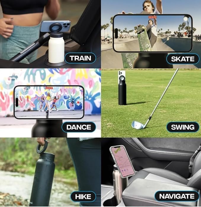 stainless steel water bottle (black), medium, JX-0008