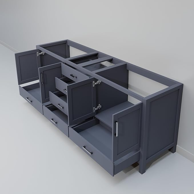 Big Sur 80 in. W X 22 in. D Dark Grey Double Bath Vanity Cabinet Without Countertop