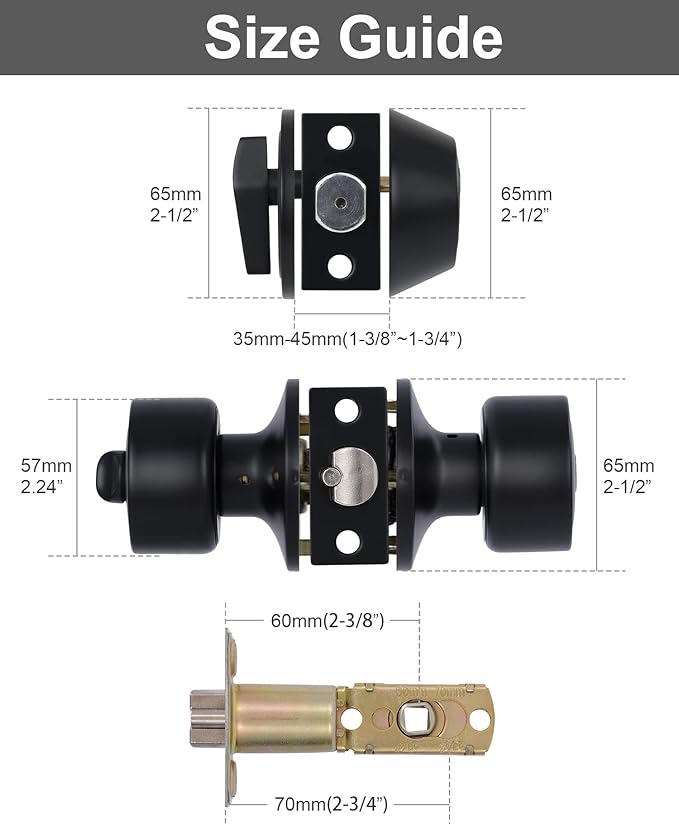 Lanwandeng 2 Sets Keyed Alike Entry Door Knobs and Single Cylinder Deadbolt Lock Combo Set Security for Entrance and Front Door, All Keyed Same Door Lock with Classic Satin Nickel Finish