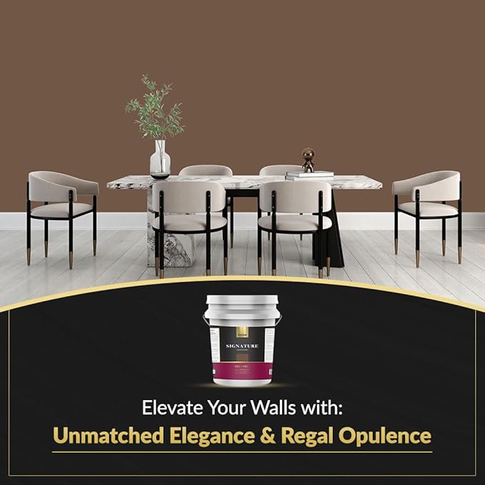 EVOLVE Signature Paint & Primer: Luxury Paint & Primer for Indoor & Outdoor Surfaces, Minimal Odor, Eggshell Sheen (Truffle Brown, 5 Gallon)