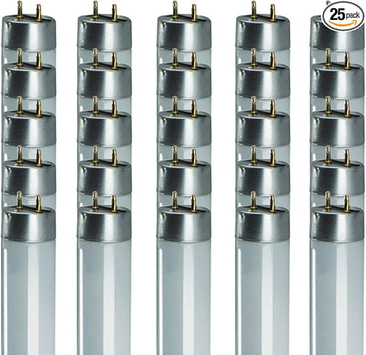 GoodBulb 48-Inch T8 Fluorescent Light Bulbs 32-Watt, 3500K Soft White, 2900-Lumens with G13 Medium Bi-Pin Base (Pack of 25 Bulbs)