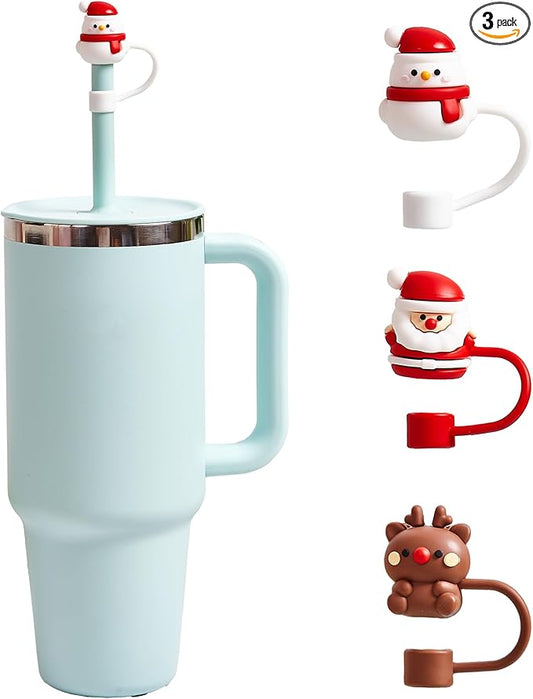 For Hydro Flask Tumbler Straw Lid, 3PCS Straw Cover for Hydro Flask Water Bottles, Silicone Straw Cap for Hydro Flask Cups, Silicone Accessories for Hydro Flask Stainless Steel Tumbler 32Oz 40Oz