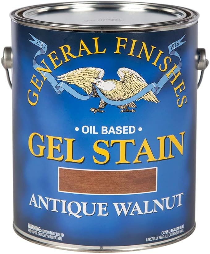 General Finishes Oil Base Gel Stain, 1 Gallon, Antique Walnut