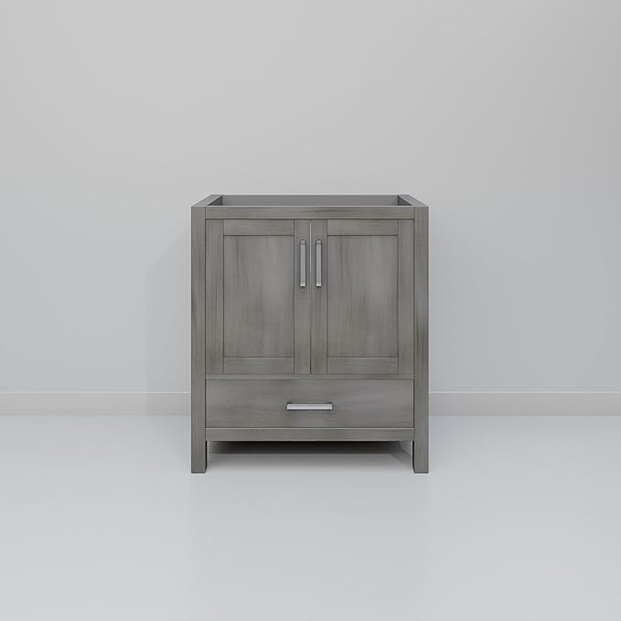 Big Sur 30 in. W X 22 in. D Distressed Grey Single Bath Vanity Cabinet Without Countertop