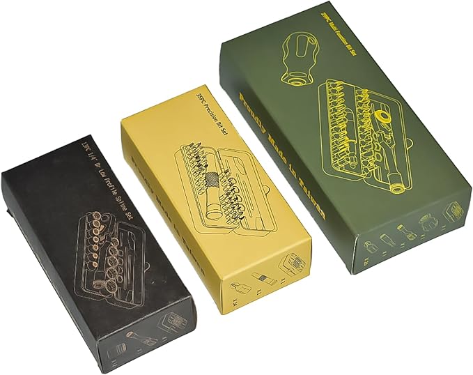 KESI Tool Torx Bit Set 77-Piece, Fully Armed Bits Ratchet Set with 1/4" Dr 29-piece Multi Function Bits Set, 13-Piece 1/4" Dr. Low Profile Socket Set and 35-piece Precision Bits Set