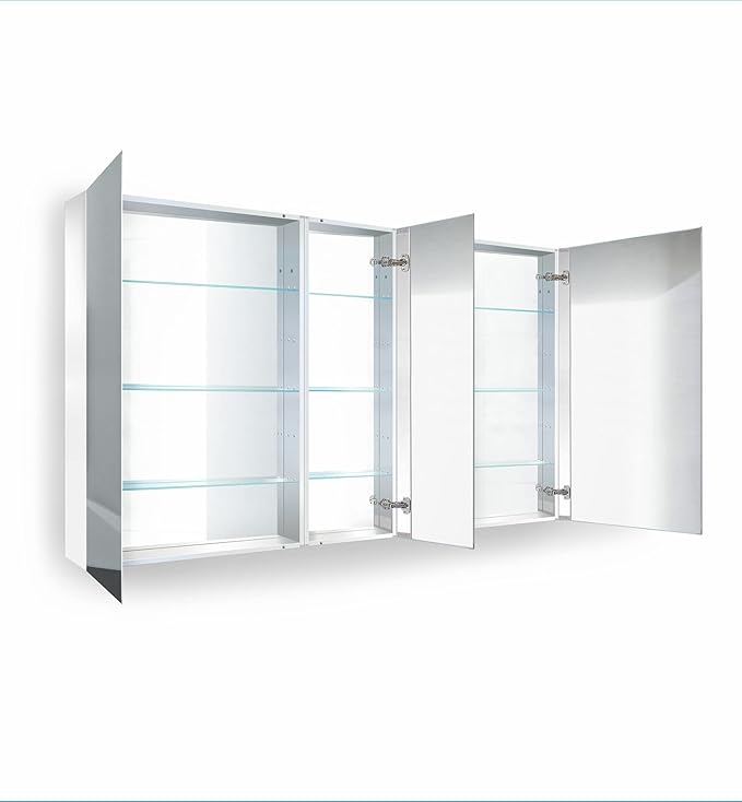 Krugg Medicine Cabinet | Recess or Surface Mount | Blum Hinge 170 Degree Soft Close| (60"x36")