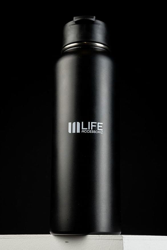 TempPro Water Flask - 3 Straw Lids, Leak-proof Stainless Steel Gym & Outdoor Bottles for Men& Women - Double Walled, Insulated Thermos (32 OZ)