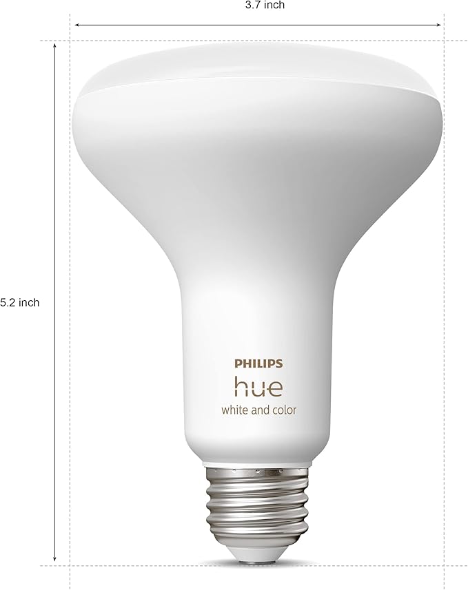 Philips Hue White and Color Ambiance BR30 LED Smart Bulbs, 2-Pack and 1-Pack Bundle