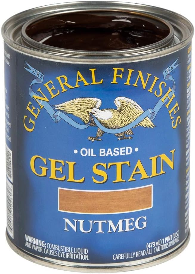 General Finishes Oil Base Gel Stain, 1 Pint, Nutmeg