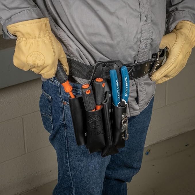 Klein Tools 85073INS Insulated Screwdriver Set, Made in USA, features 1000V Phillips, Slotted and Square Tips, Cushion Grip Handles, 3-Piece