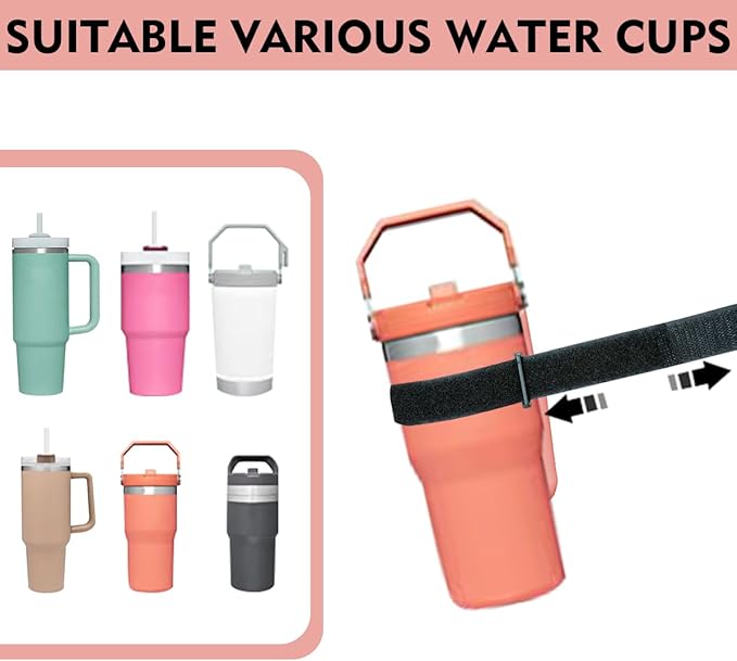 Silicone Water Bottle Pouch for Stanley, Stanley Fanny Pack with Pocket, Stanley Cup Accessories for Stanley Quencher Stanley IceFlow 20 oz 30 oz 40 oz, for Phone, Cards, Keys, Wallet (Orange)