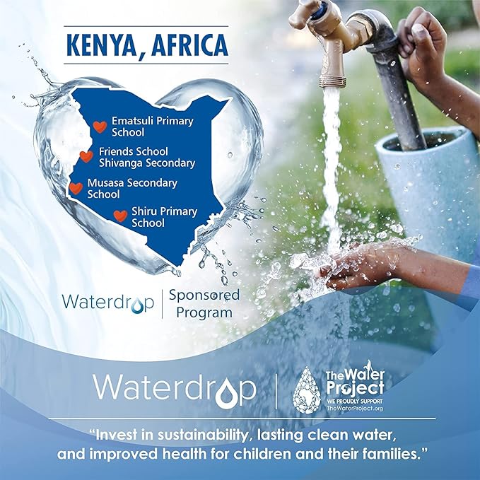 Waterdrop WD-FF-01A Replacement Filter, Faucet Water Filter, Replacement for WD-FC-01, WD-FC-02, WD-FC-06, Reduces Chlorine, Taste and Odor, Last Up to 9 Months (Pack of 3)