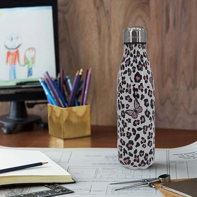 Butterfly Insulated Sport Water Bottles Stainless Steel Travel Mugs BPA Free Tumbler For Outdoor Camping Travel 20 OZ