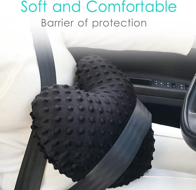 Heart Surgery Pillow for Open Heart Surgery After Bypass Coughing with Pocket Comfort Cushion Recovery Gifts Women Men Patients Minky Dot Black