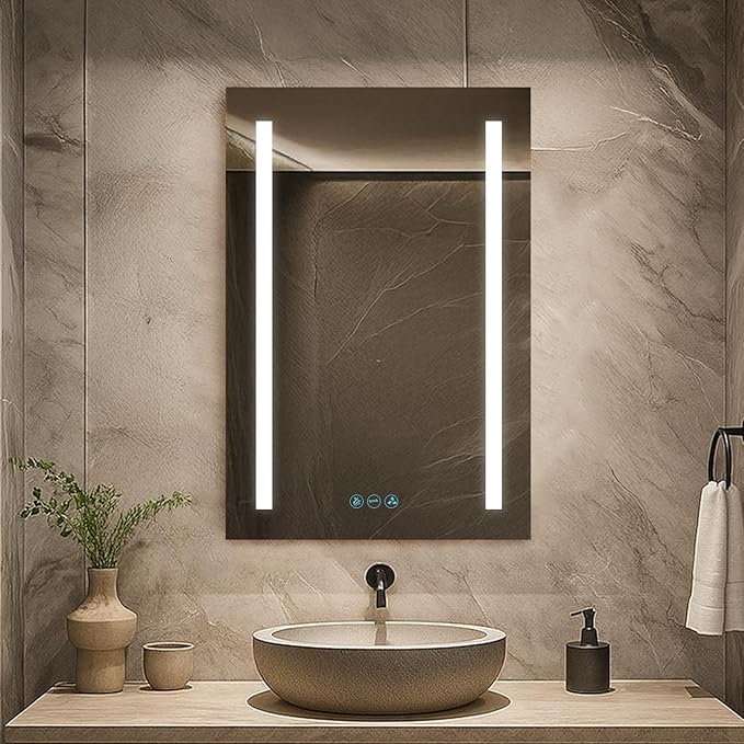 Blossom LED Medicine Cabinet Mirror for Bathroom, 20x32 Inch | Lighted Medicine Cabinet with Mirror | Recessed or Surface Makeup Mirror, Anti-Fog, 3 Color Dimmable | P1(M)-20-Right Hinge