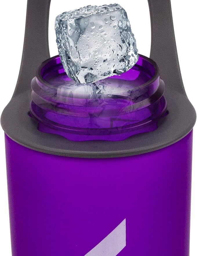 Misting Water Bottle, Spray Mist Sports Bottle for Outdoor Sport Hydration and Cooling Down, BPA-Free Misting Water Bottle with Unique Mist Lock Design (Purple-14oz)