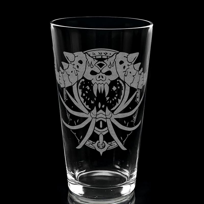 WARLOCK WARCRAFT Engraved Pint Glass | Inspired by Warcraft | Great Gamer Gift Idea!