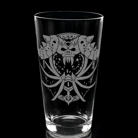 WARLOCK WARCRAFT Engraved Pint Glass | Inspired by Warcraft | Great Gamer Gift Idea!