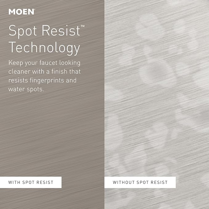 Moen Adler Spot Resist Stainless One-Handle High Arc Pulldown Kitchen Faucet with Power Clean, 87233SRS