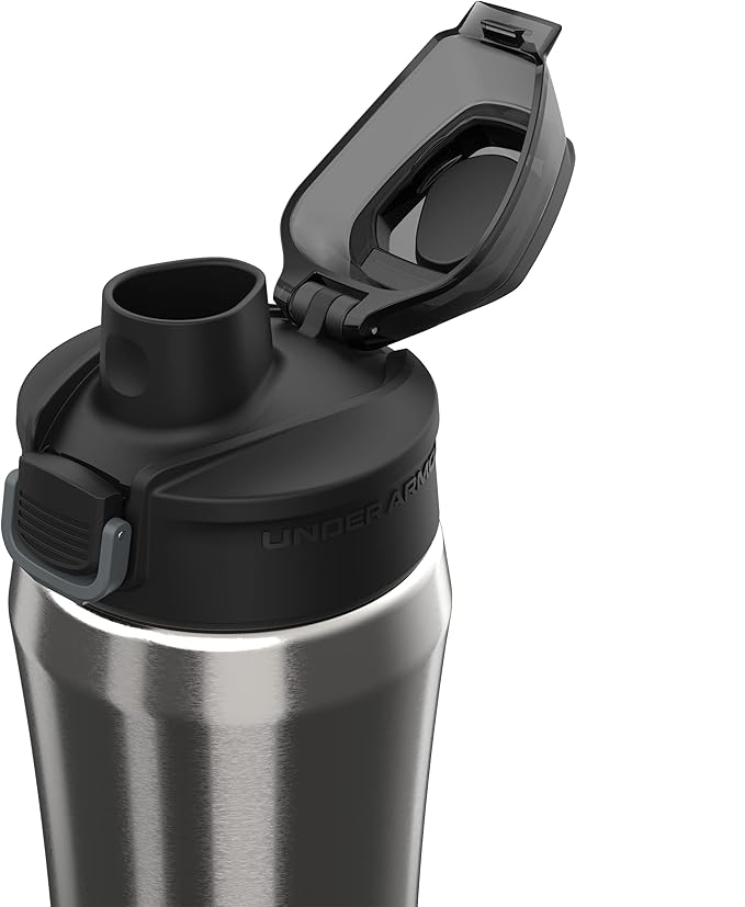 Under Armour 18oz Beyond Stainless Steel Water Bottle, Vacuum Insulated, Self Draining Protective Cap, Leak Proof, For Kids & Adults, All Sports, Gym
